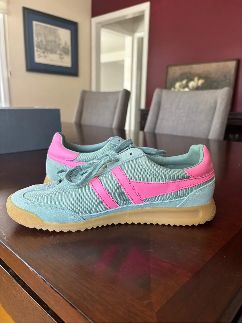 Gola Tornado Sneakers in Sage Green and White